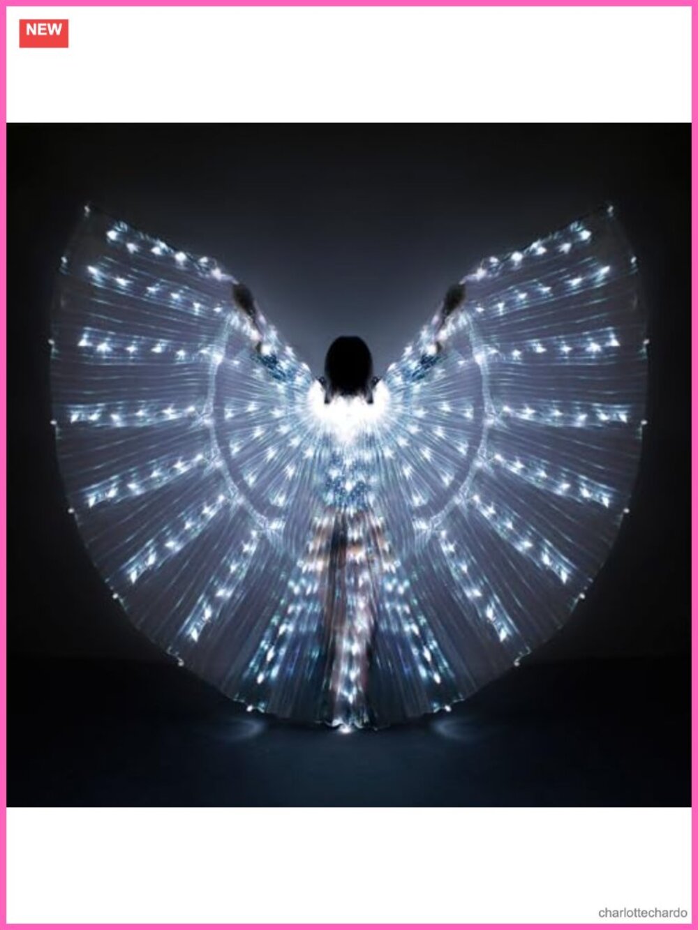 LED Wings Halloween Costume Glow Angel Fairy Wings Adults Light Up Cosplay
